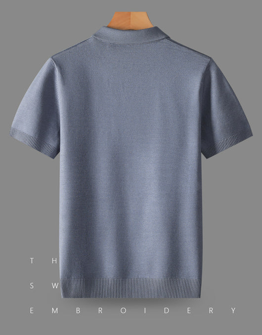 Polo Manga Corta Hombre Moderno para Otoño Invierno - Image 8