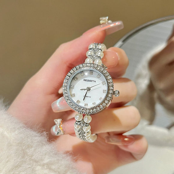 Reloj Pulsera Vintage con Perla de Agua Dulce para Mujer