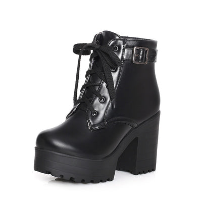 Botas Martin Talla Grande con Tacón Robusto y Encaje - Comodidad y Estilo - Image 6