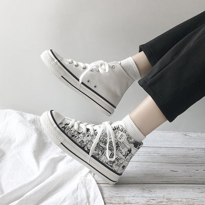 Tenis de Lona Altos para Parejas