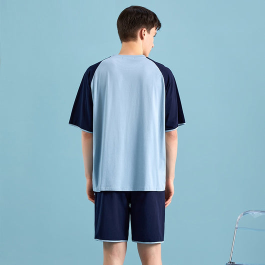 Pijama Hombre Estilo Colorblock con Estampado Cartoon - Image 10