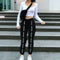 Pantalones Casuales con Detalles de Cinta Bordada