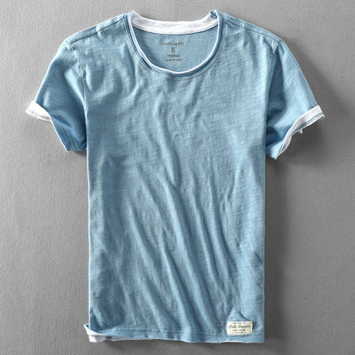 Camiseta Hombre Algodón Slub Verano Casual Ligera - Image 2
