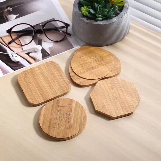 Cargador Inalámbrico Rápido de Bambú para Smartphone - Image 3