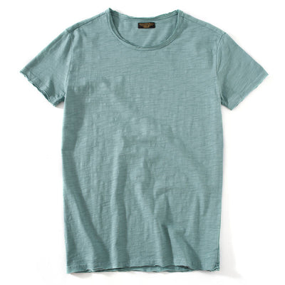 Camiseta Básica Slim Fit Cuello Redondo - Colores Lisos Primavera Verano - Image 8