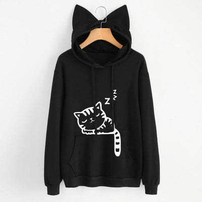 Sudadera Estampada Holgada con Capucha para Mujer - Image 5