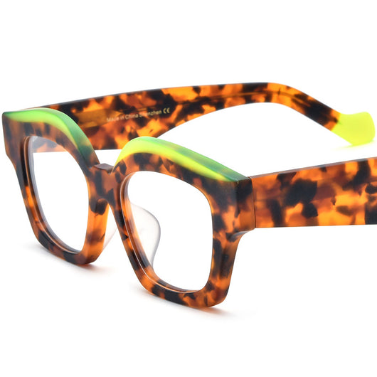 Gafas Cat Eye con Bordes Gruesos Bicolor - Image 5