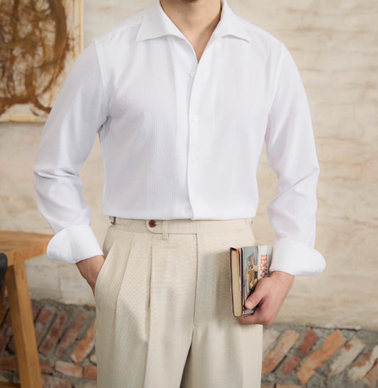 Camisa Retro a Rayas con Cuello Clásico y Mangas Largas - Image 7