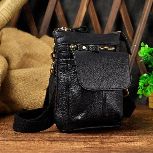 Bolso Bandolera Retro de Cuero - Cinturón Multifuncional Estilo Casual - Image 3