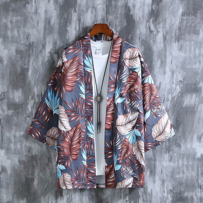 Kimono Estampado Holgado de Manga Tres Cuartos Unisex - Image 13