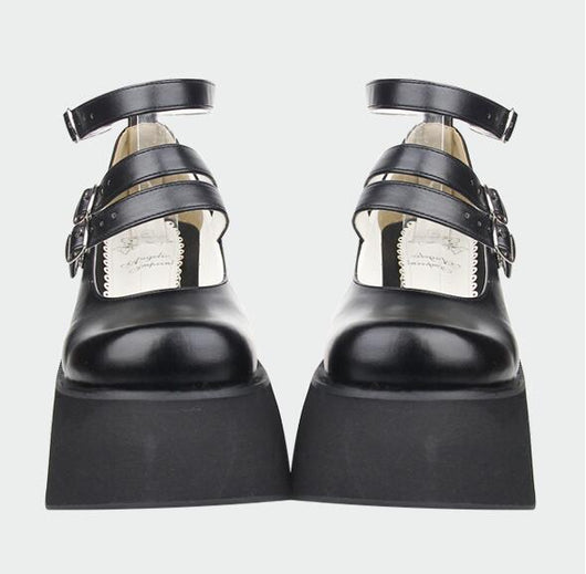 Zapatos Mocasín con Suela Gruesa y Doble Cinturón - Image 8