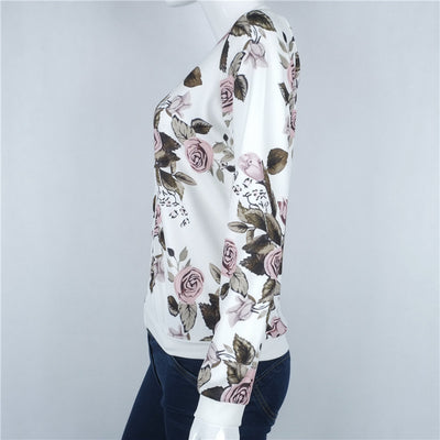 Sudadera Deportiva Niña Talla Grande con Estampado Floral Manga Larga - Image 4