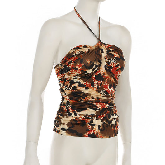 Chaleco Halter Retro Estampado Elegante y Sensual - Image 19