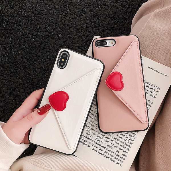 Funda para celular con bolsillo tipo sobre para tarjetas