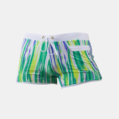 Pantalones de Playa Cortos para Hombre con Doble Capa Antibrillo y Rayas Verticales - Image 3
