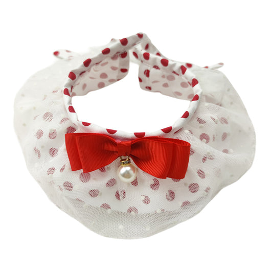 Collar de Moda para Mascotas con Moño y Lunares - Image 2
