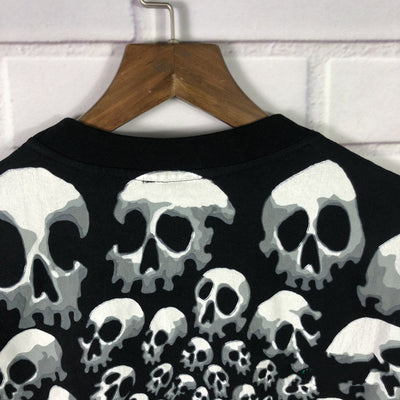 Camiseta Rap Rock Calavera Densa Manga Corta - Image 11