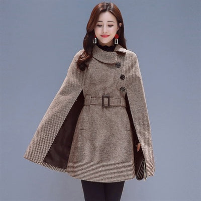 Capa de Lana Elegante - Abrigo Tipo Poncho - Image 5