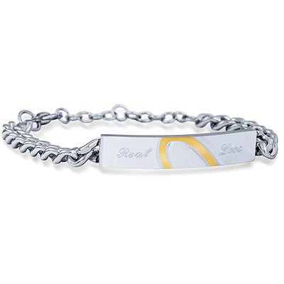 Pulsera de Pareja Puzzle en Acero Titanio Chapado - Diseño Coreano