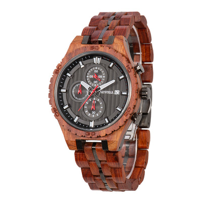 Reloj de Acero y Madera para Hombre - Multifuncional - Image 3