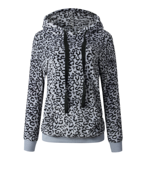 Sudadera con Capucha y Bolsillos Estampado Leopardo - Image 11