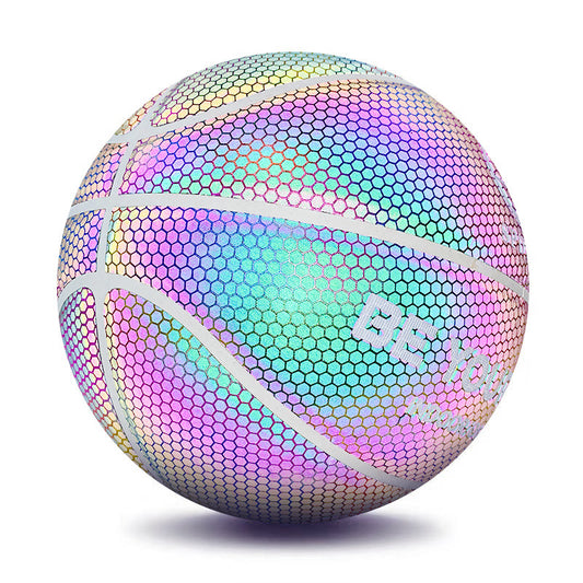 Balón de Baloncesto Profesional con Líneas Reflectantes y Tecnología Higroscópica