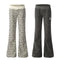 Calça Feminina de Algodão e Lã de Cintura Média Elegante