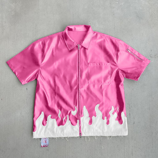 Chamarra Urbana Patchwork Contraste Hip Hop Unisex con Cierre - Image 16