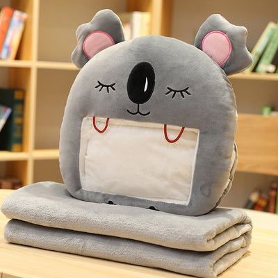 Almohada Térmica Multiusos con Bolsillo para Celular y Manta Integrada - Image 5