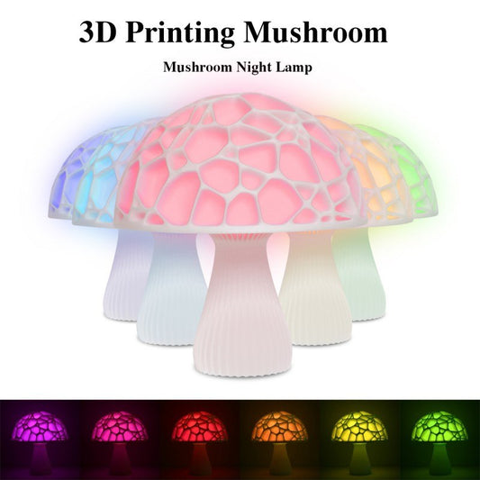Lámpara Seta LED 16 Colores - Luz Nocturna Inteligente USB Recargable para Decoración