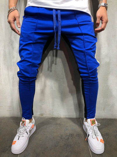 Pantalones Deportivos Hip Hop con Bloques de Color y Costuras Contrastantes para Hombre - Image 2