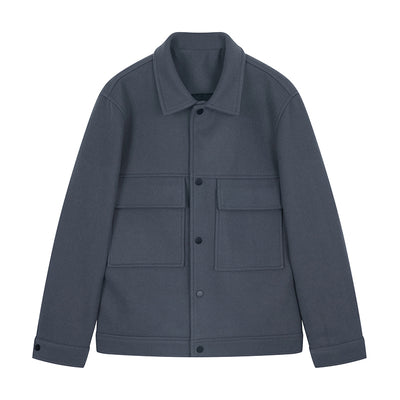 Abrigo de Lana Suelta con Solapa - Chaqueta Casual para Hombre - Image 6