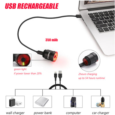 Luz de Advertencia Nocturna Impermeable para Ciclismo - Image 3