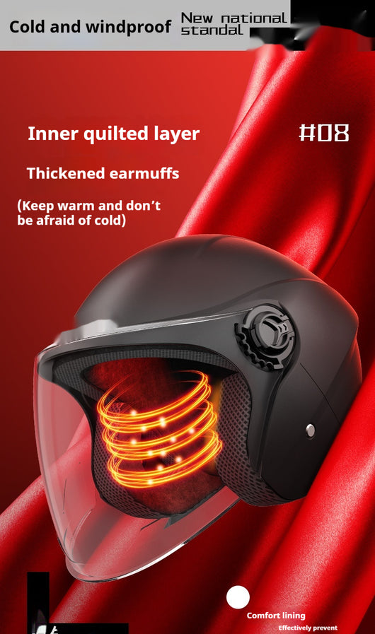 Casco de Moto Eléctrica con Aislamiento Térmico y Protección Contra el Viento - Image 16