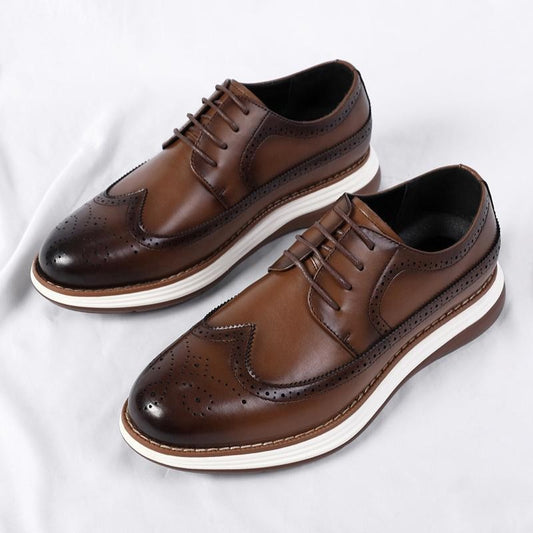 Zapatos de Cuero Ejecutivos para Hombre con Suela Gruesa Ultra Confortable