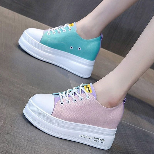 Zapatos Blancos Elevadores de Altura con Suela Gruesa - Otoño Multiusos - Image 6