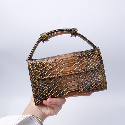 Cartera Clutch con Patrón Serpiente y Cadena Desmontable - Image 25