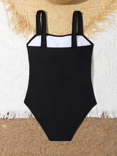 Traje de Baño Niña Enterizo con Detalles Calados - Image 9