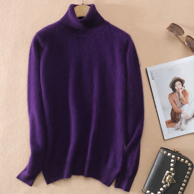 Suéter Cuello Alto de Visón para Mujer - Pullover Otoño Invierno - Image 21