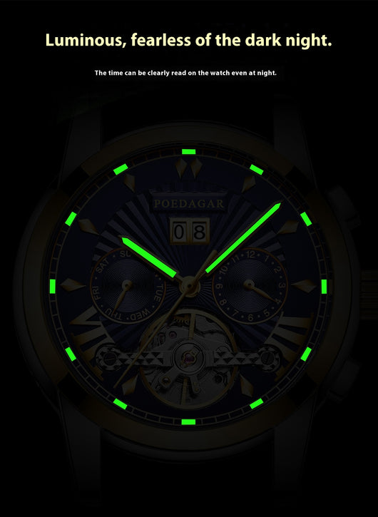 Reloj Automático Mecánico Impermeable Multifuncional para Hombre - Image 22
