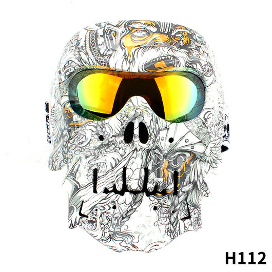 Máscara Motociclista Antiaire con Calavera y Lentes Integrados - Image 22