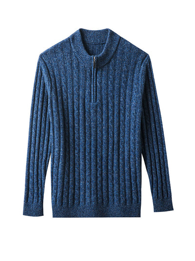 Suéter de Cachemira para Hombre con Cuello Cremallera - Abrigo Grueso y Cálido - Image 3