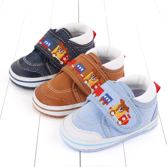 Zapatos Suave para Bebé con Bordados y Suela Antideslizante
