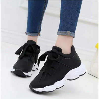 Zapatillas Blancas Casuales para Mujer con Suela Gruesa - Estilo Coreano - Image 4