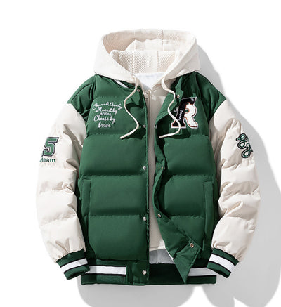 Chaqueta Acolchada de Algodón con Efecto Dos Piezas para Hombre - Image 13