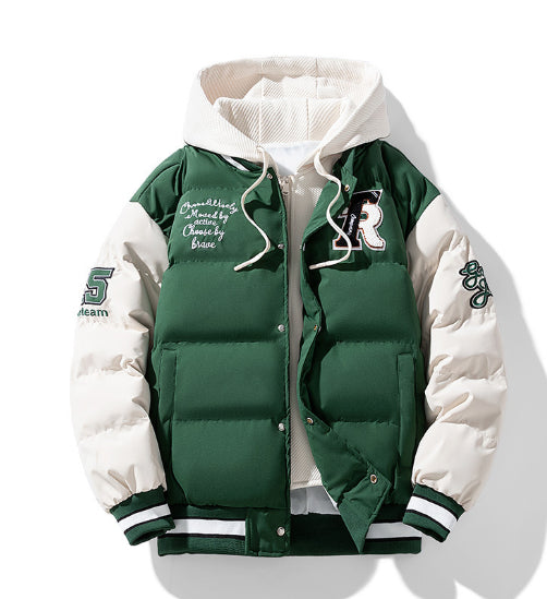Chaqueta Acolchada de Algodón con Efecto Dos Piezas para Hombre - Image 13