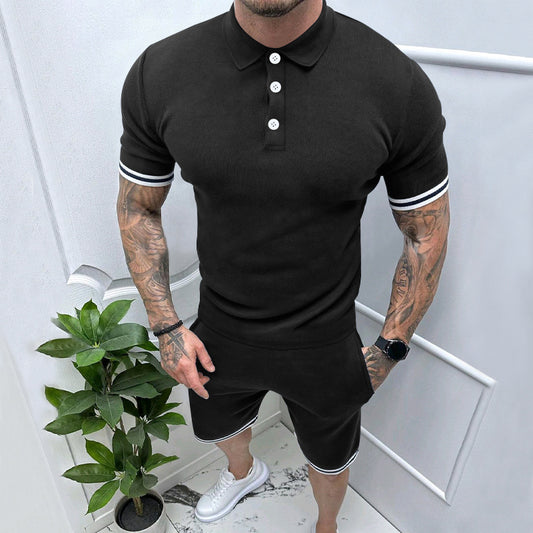 Camiseta Casual con Solapa y Botones para Hombre