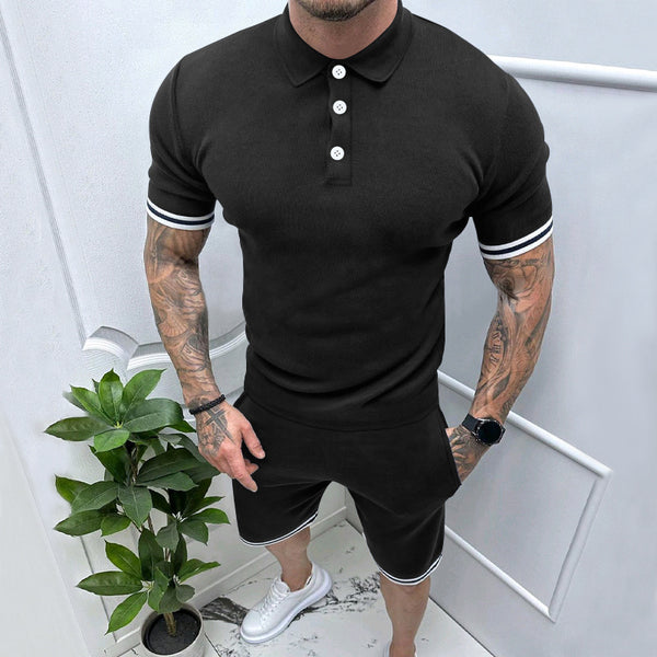 Camiseta Casual con Solapa y Botones para Hombre