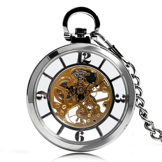 Reloj de Bolsillo Mecánico con Diseño Hueco Estilo Romano - Image 17