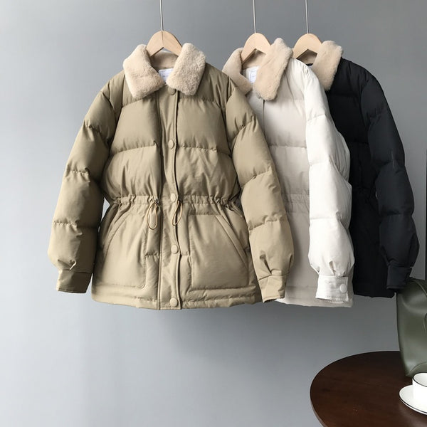 Chaqueta Corta Acolchada de Algodón Coreano
